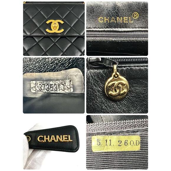 Authentic CHANEL CC Logo LARGE Quilted Lambskin Chain Shoulder Bag Flap Pocket - Picture 10 of 10